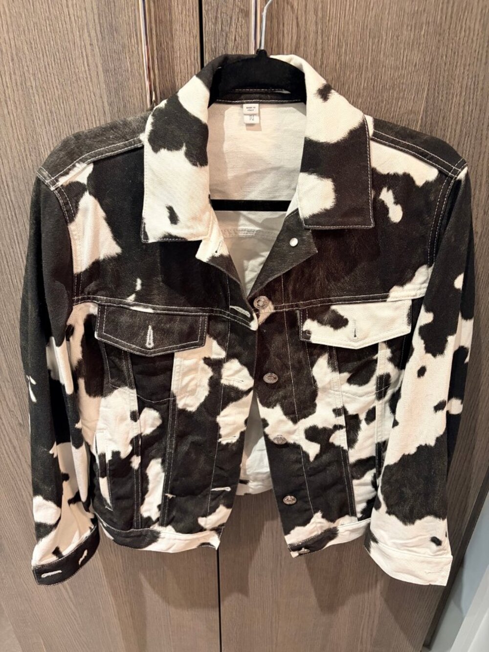 Burberry Cow-Print Denim Jacket